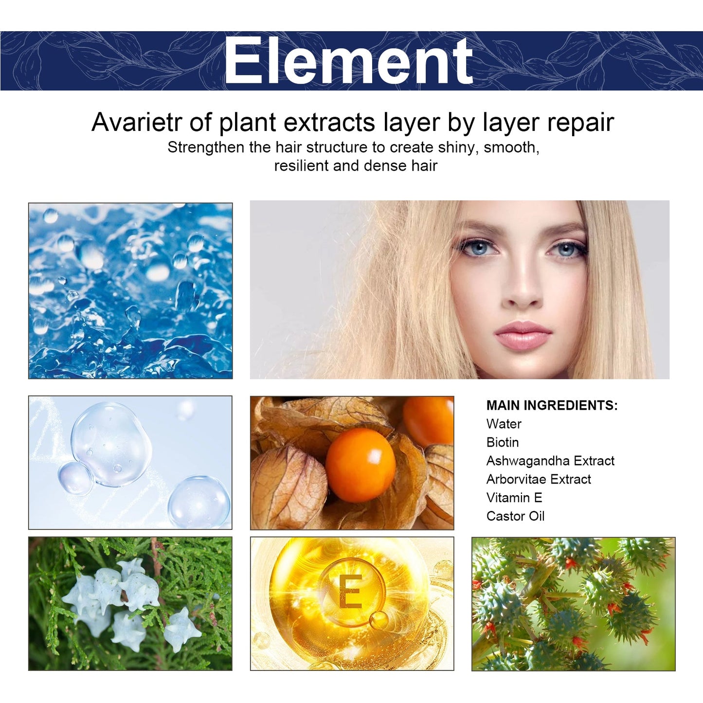 Herbal Hair Care Essential Oil Hair Care Strengthen Hair, Prevent Hair Loss, Repair Hair Root Care Essential Oil - Korvel