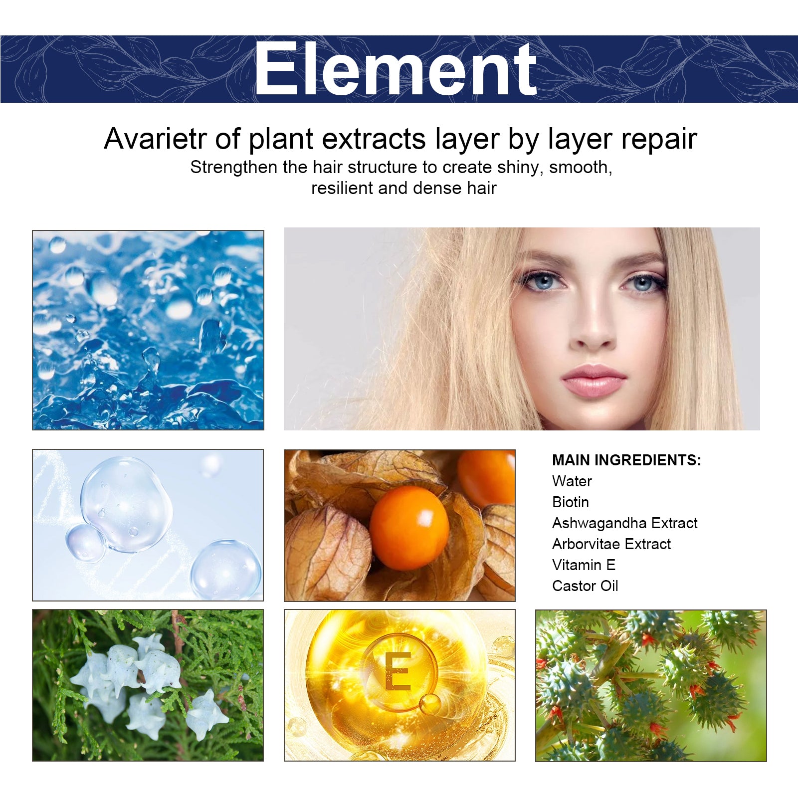Herbal Hair Care Essential Oil Hair Care Strengthen Hair, Prevent Hair Loss, Repair Hair Root Care Essential Oil - Korvel