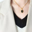 Geometric Jewelry Dripping Oil Star Elliptical Titanium Steel Pendant Necklace - Korvel