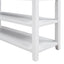 Retro Design Console Table with Two Open Shelves, Pine Solid Wood Frame and Legs for Living Room (Antique White) - Korvel