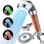 LED Luminous Colorful Shower Nozzle Negative Ion Self Generating Shower Head Three Color Temperature Controlled Led Handheld Shower - Korvel