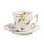 European - style Elegant Lemon Espresso Cups Set: Includes Tea Cups, Saucers, Ceramic Mugs, and a Dessert Plate - Korvel