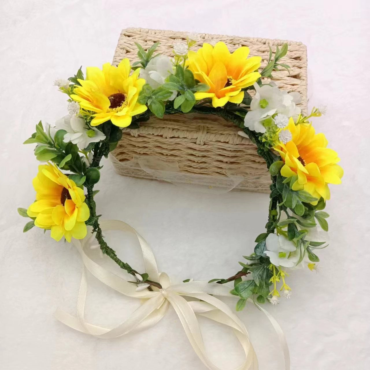 Diadema de Corona de Sol Hawaiana para Ocasiones Elegantes