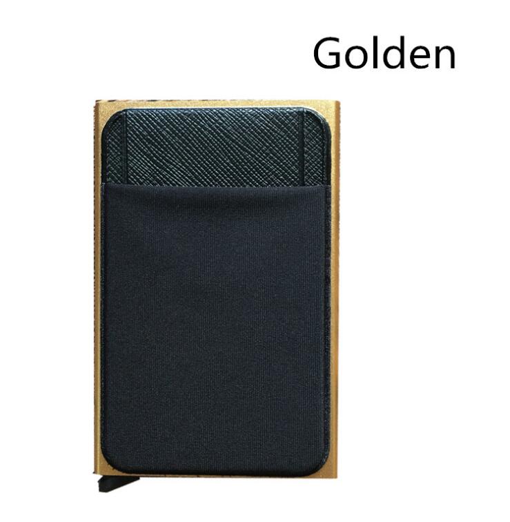Business Men Credit Card Wallet Aluminum Cash ID Card Holder  Case Blocking Slim Metal Wallet Coin Purse Black - Korvel