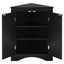 Black Triangle Bathroom Storage Cabinet with Adjustable Shelves