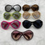 New European and American Sunglasses for Women UV400 Fashion Double Beam Round Frame Personalized PC Hollow Sunscreen Sunglasses - Korvel