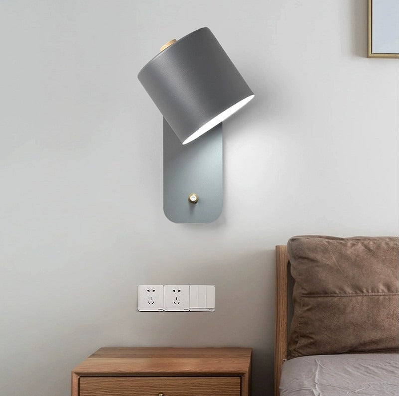 Lámpara de pared LED minimalista nórdica para dormitorio y estudio