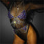 Queen Bling Metal Tassel Details Tank Tops Festival Rave Clothing Summer Sexy Backless Rave Body Chain Beach Tops - Korvel
