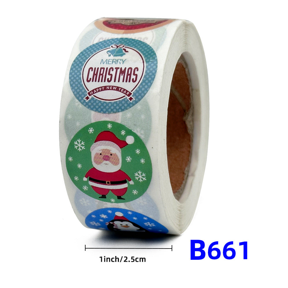 Christmas gift stickers decorative sealing sticker Merry Christmas Reward Self-adhesive labels Children's Day party - Korvel