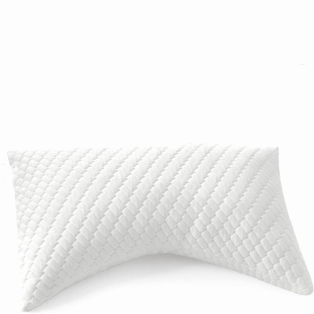 Shredded Memory Foam Bed Pillows for Sleeping, with Washable Removable Bamboo Cooling Sleep Pillow for Back and Side Sleeper - Korvel