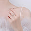 S925 Sterling Silver Twisted Rope Ring with Micro-Pave Zircon