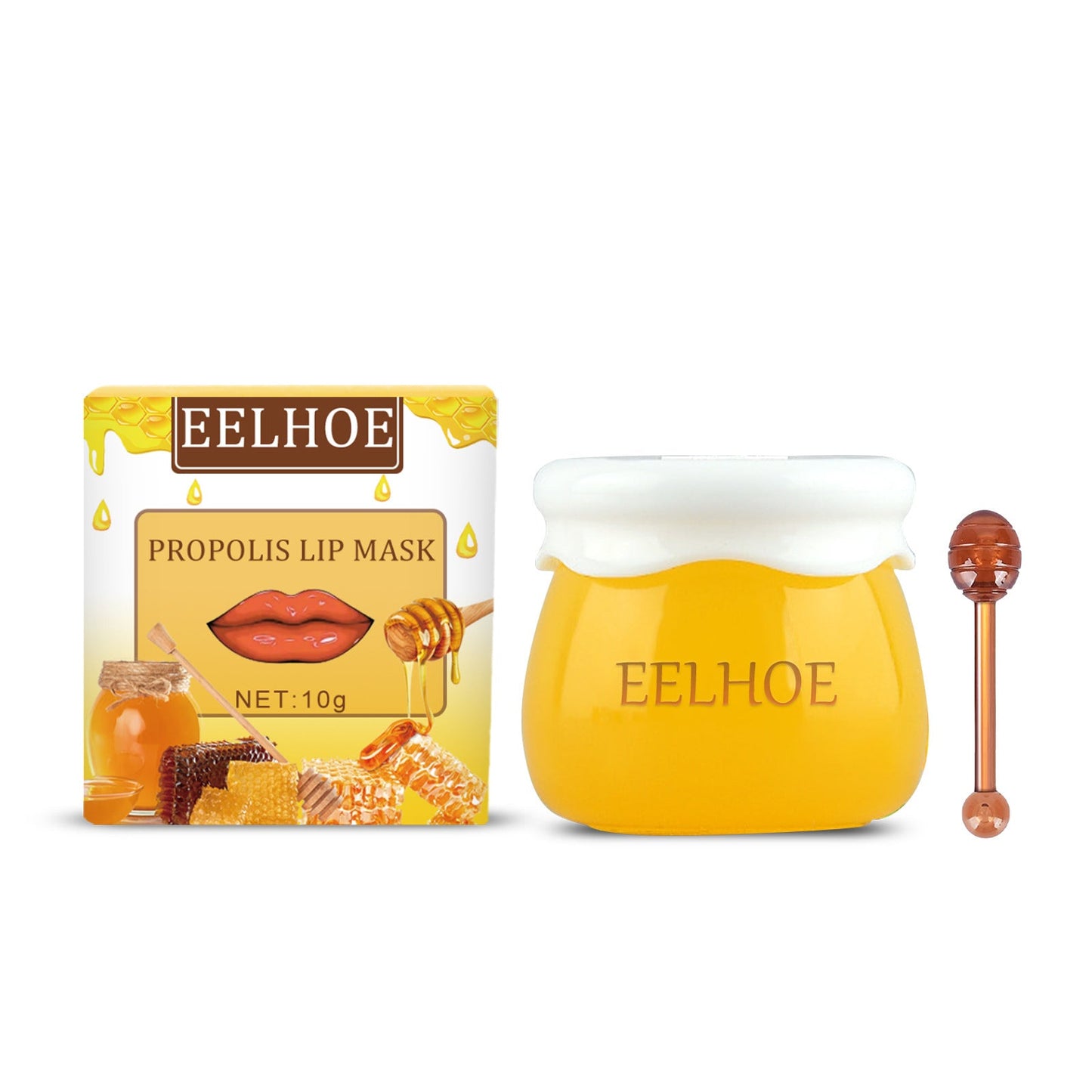 Strawberry Honey Lip Mask with Brush - Moisturizing Treatment