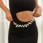 Fashion design imitation pearl tassel waist chain female creative round bead splicing body chain - Korvel