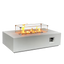 52 Inch Outdoor Concrete Propane gas rectangle Fire Pit table in Antique white color - Korvel