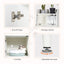 White wooden hidden cat trash can with rack and trash can shell, indoor cat house pet box, storage cabinet - Korvel