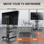 FANCO Universal Rotating TV Stand, suitable for 32-80 inch TVs, adjustable tilt height, maximum VESA 600x400mm (black) - Korvel