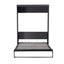 Full Size Gray Murphy Bed with Wardrobe and Drawers