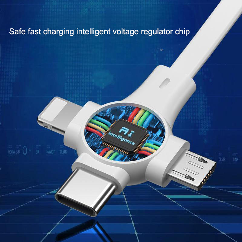 Retractable 3-in-1 USB Charging Cable