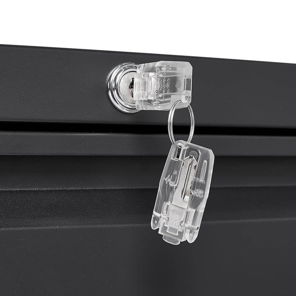 Filing Cabinet Lateral File Cabinet 3 Drawer Blcak Locking Metal File Cabinets Three Drawer - Korvel