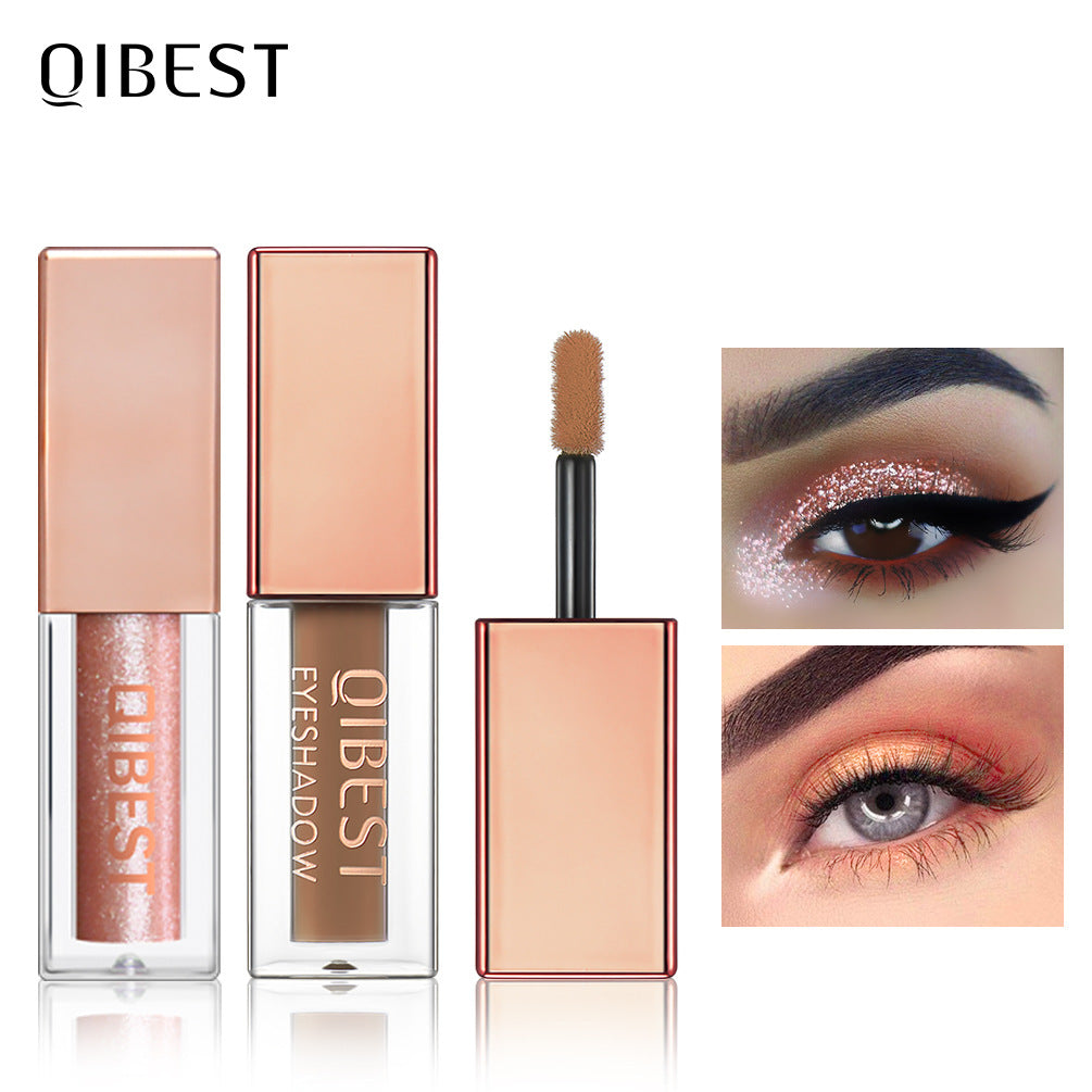 Sombra de Ojos Líquida QIBEST Diamond Pearl - Acabado Brillante y Mate