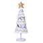 Cute Christmas Tree Fabric Wooden Display Window Desktop Christmas Embroidery Snowflake Decoration - Korvel
