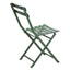 3 Piece Patio Bistro Set of Foldable SquareTable and Chairs, Dark Greem - Korvel