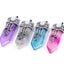 CSJA Vintage Large Natural Stone Sword-Shaped Pendant Jewelry Striped Crystal Agate Tiger Eye Jewelry Pendant Without Chain - Korvel