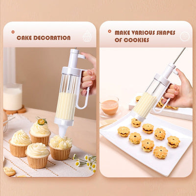 Cookie cookie gun biscuit grinder full set of baking gun set mounted flower nozzle extrusion - Korvel