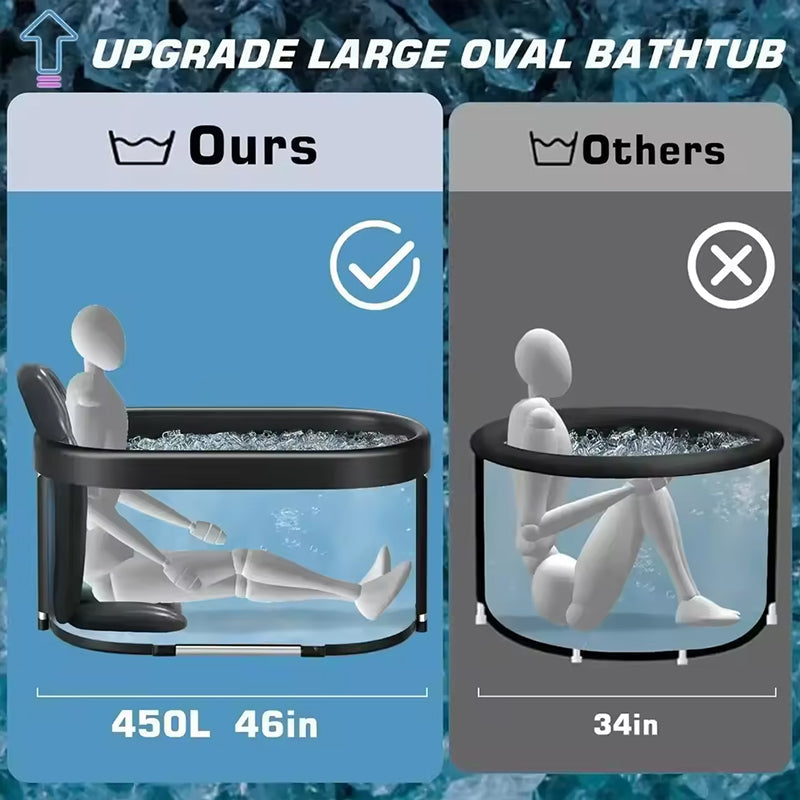 Portable multi-layer outdoor cold immersion bathtub for athletes' recovery, foldable for family use. - Korvel