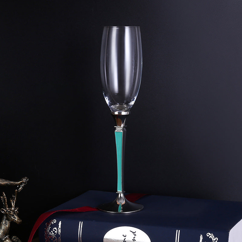 Crystal glass champagne glasses household high footed glasses - Korvel