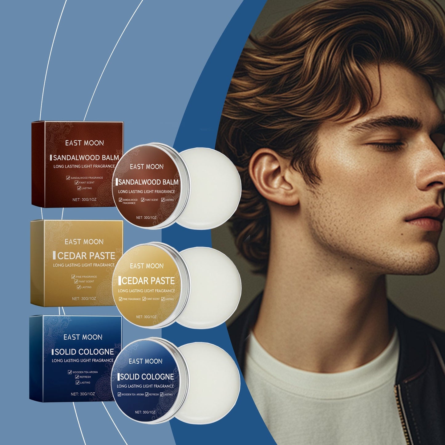Men's Charm Solid Balm - Fresh Natural Fragrance