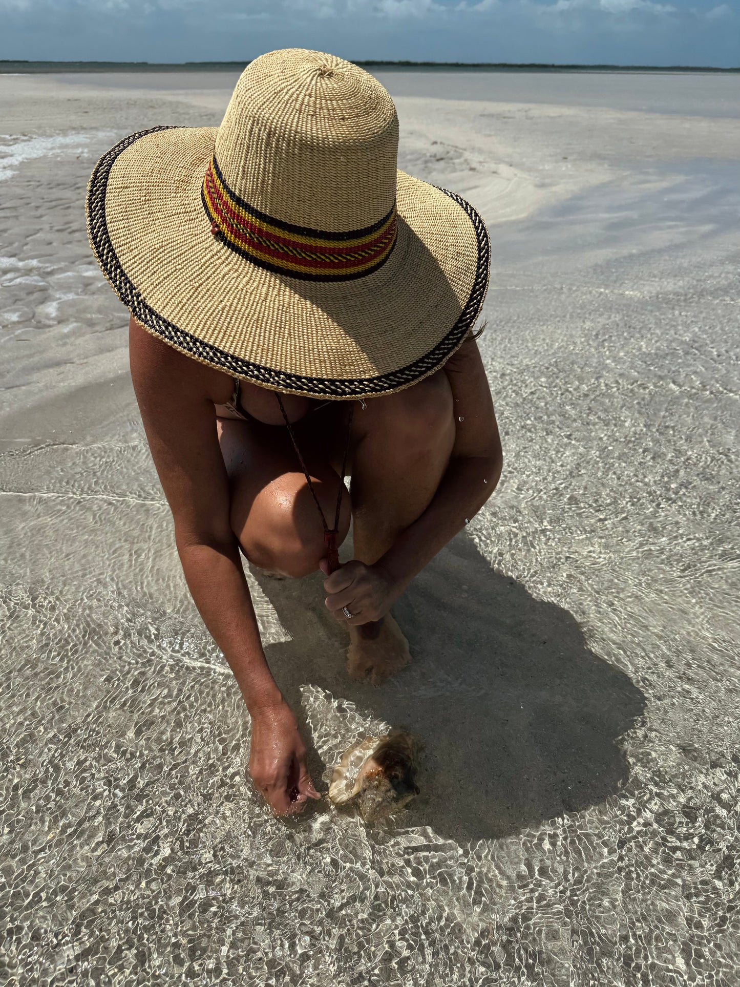 Sombrero de sol tejido a mano