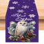 Owl Linen Table Runner for Festive Dining