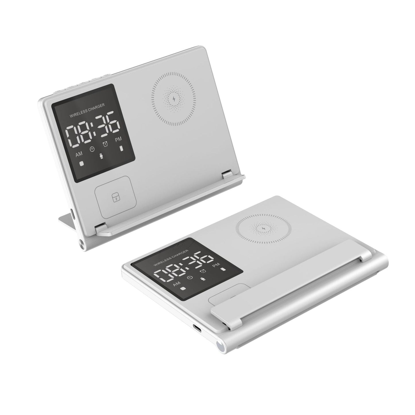 Trending Products Portable 5-in-1 Pixel Animation Foldable Wireless Charger Stand Pad for Mobile Phone Smart Watch Earphone - Korvel