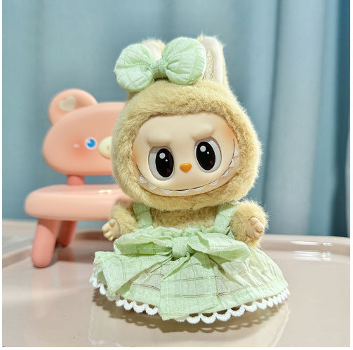 Clothing] Labubu Clothes with PVC Face Pendant, Labubu Sitting Party Series Doll Clothing - Korvel