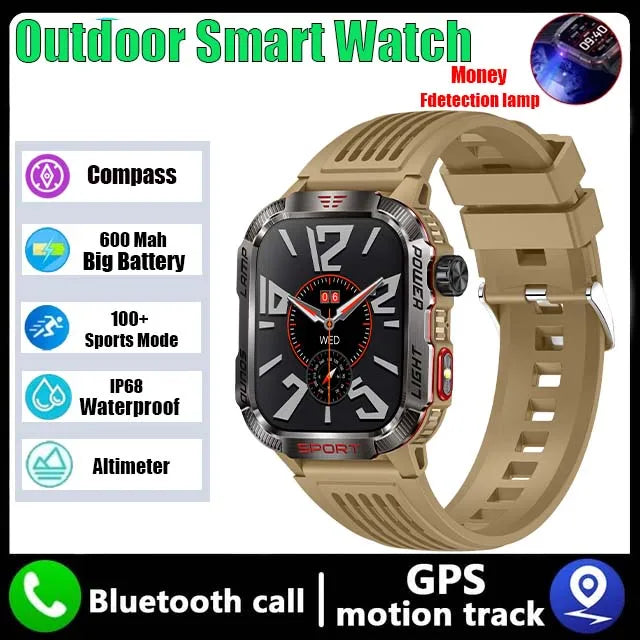 GZYR 2.01" Screen Smart Watch Men Bluetooth Call 600 mAh Sports Waterproof Heart rate Blood Oxygen SmartWatch For Huawei Xiaomi - Korvel