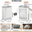RollEase Modern Laundry Hamper with Wheels