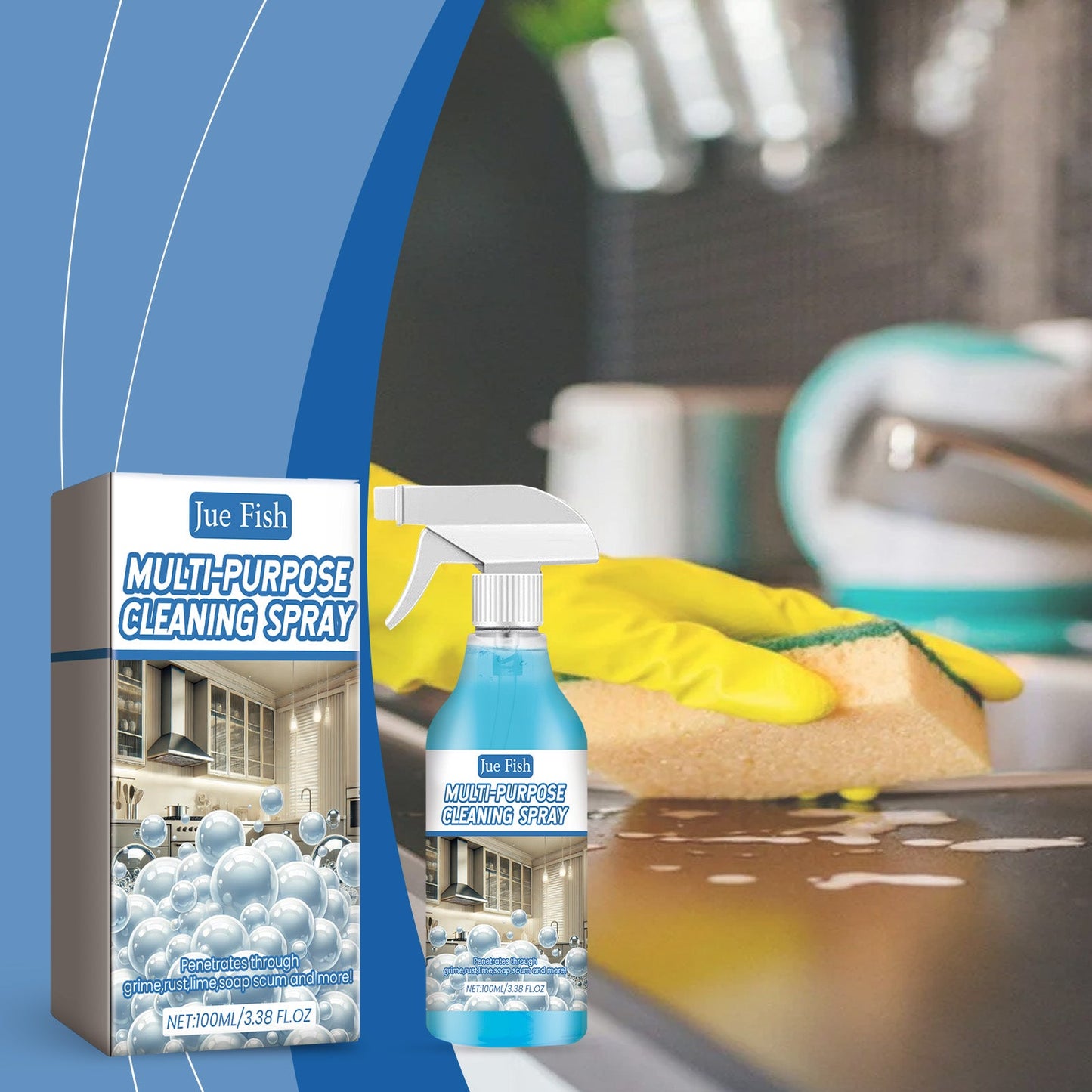 Premium Kitchen Foam Cleaner for All Surfaces