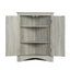 Oak Triangle Bathroom Storage Cabinet with Adjustable Shelves, Freestanding Floor Cabinet for Home Kitchen - Korvel
