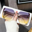 new fashion trimmed sunglasses half frame high quality trend simple sunglasses for women with fine glitter - Korvel