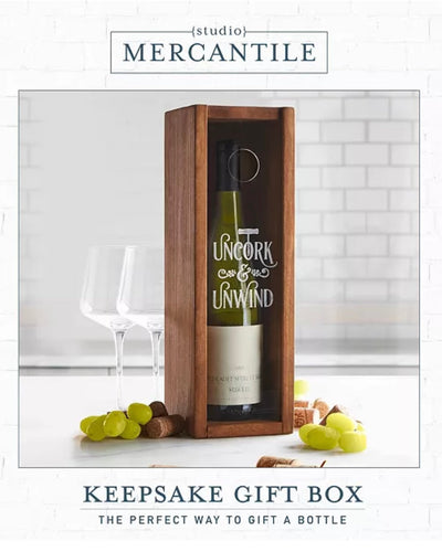 ELEGANT WINE KEEPSAKE BOX BY STUDIO MERCANTILE - A CHIC GIFT & CORK DISPLAY - Korvel