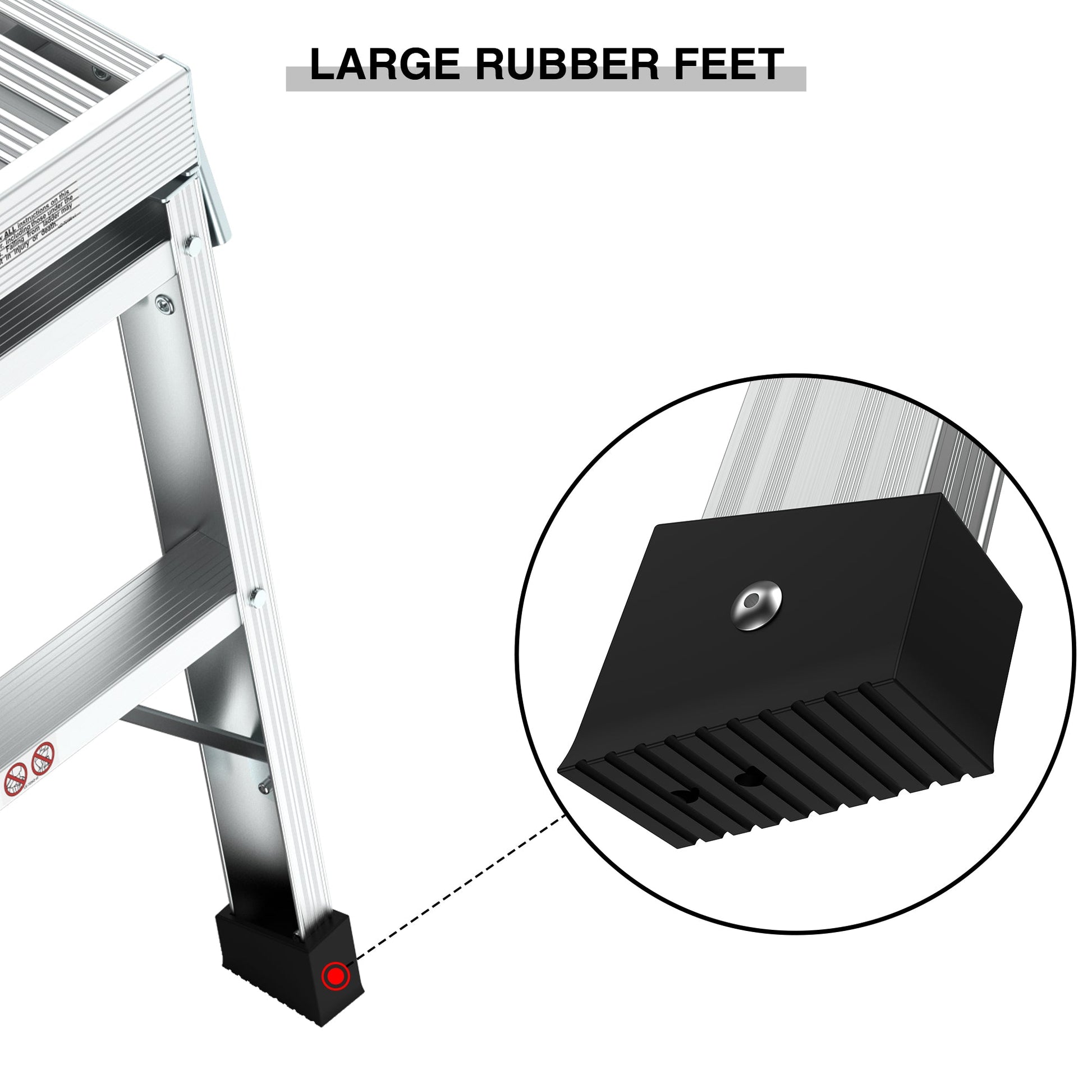 Work Platform Aluminum Portable Bench Folding Ladder ANSI Capacity 225 LBS 40" - Korvel