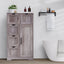 Armario de Almacenamiento de Baño Gris Elegante con 5 Cajones