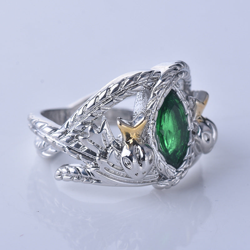 Anillo Poderoso de Plata S925 - Diseño de Dos Tonos