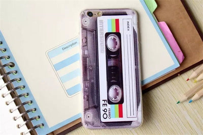 Cassette Tape Tpu silicone Case For Coque Apple iPhone 5 5s se 6 6s 6plus 6s PlusCases Camera Back Cover Capinha Vintage Fundas - Korvel