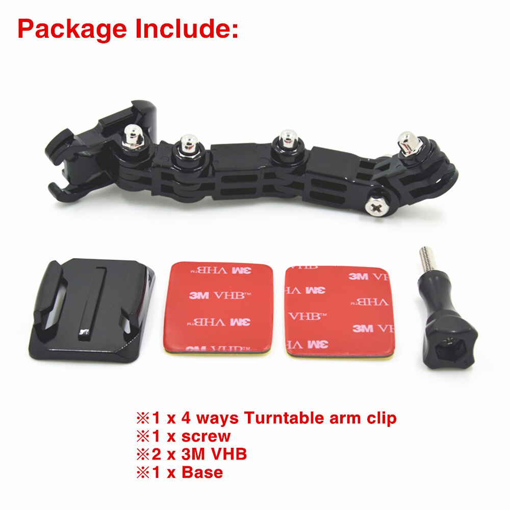 Motorcycle Helmet Mount Curved Adhesive Arm For Xiaomi yi 4K Gopro Hero 8 7 6 5 4 SJCAM sj4000 Eken H9 Action Camera Accessories - Korvel