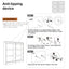 Shoe Storage Cabinet for Entryway, 6 Tiers Shoe Organizer with Carved Panels Vertical Shoe Cabinet for Front Door Entrance - Korvel