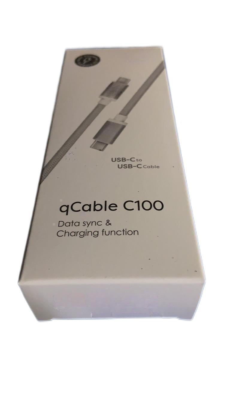qCable C100 Silver USB-C Charging Cable