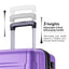 Expanable Spinner Wheel 2 Piece Luggage Set ABS Lightweight Suitcase with TSA Lock 20inch+28inch Purple + Plastic - Korvel