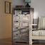 5 Drawers Storage Cabinet with Adjustable Shelves, Bathroom Cabinet with Doors, Floor Cabinet for Living Room Grey - Korvel